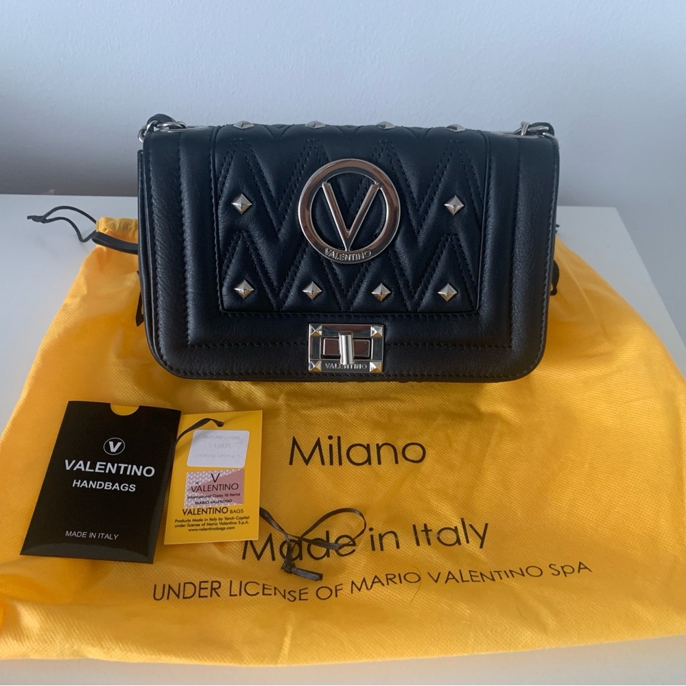 Valentino Black Quilted Handbag